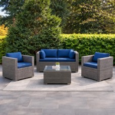 Parksville 4 piece Patio Set Size